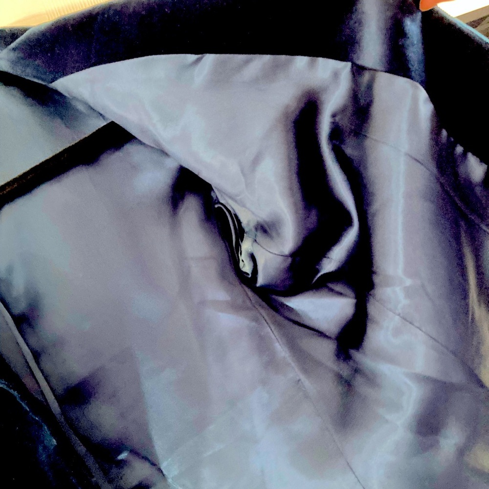 🫐VINTAGE 1990s🫐 GAP Blue Velvet Blazer/Suit Jacket; EUC - Picture 9 of 17